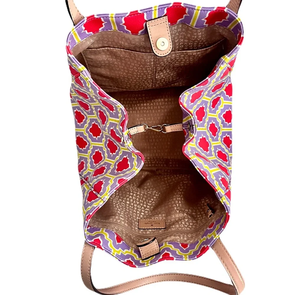 Kate Spade Multicolor ‘Michelle Cabana Tile’ Adjustable Tote Bag